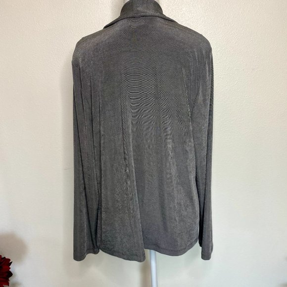 Chico's Travelers Silver Gray Cardigan - Picture 3 of 5